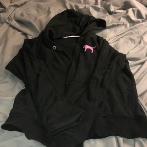 Victoria secret black hoodie zip up